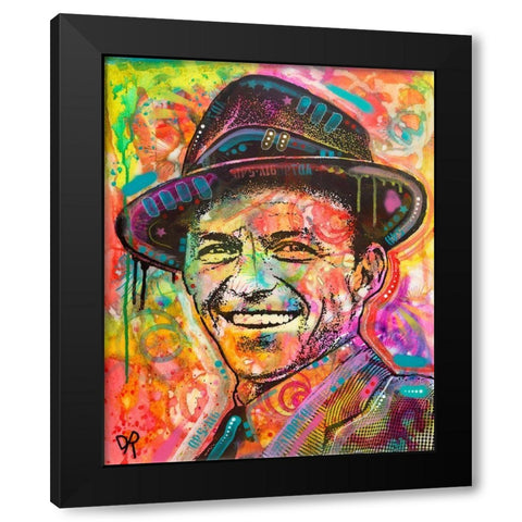Frank Sinatra II Black Modern Wood Framed Art Print by Dean Russo Collection