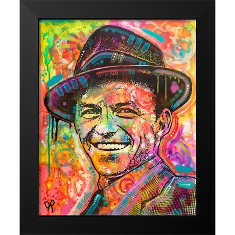 Frank Sinatra II Black Modern Wood Framed Art Print by Dean Russo Collection