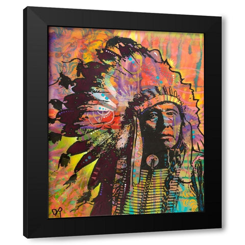 Native American III Black Modern Wood Framed Art Print with Double Matting by Dean Russo Collection