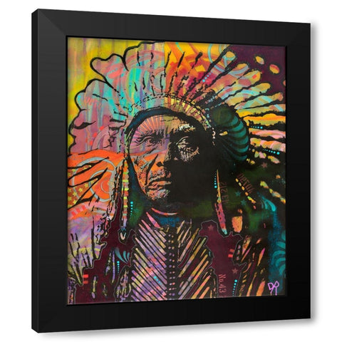Native American IV Black Modern Wood Framed Art Print with Double Matting by Dean Russo Collection