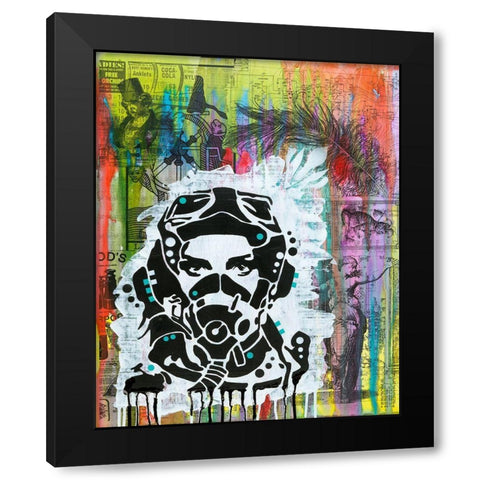 All Geared Up Black Modern Wood Framed Art Print by Dean Russo Collection