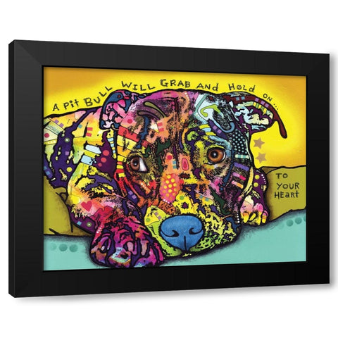 Hold Your Heart Black Modern Wood Framed Art Print with Double Matting by Dean Russo Collection