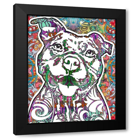 Happy Pit Black Modern Wood Framed Art Print with Double Matting by Dean Russo Collection