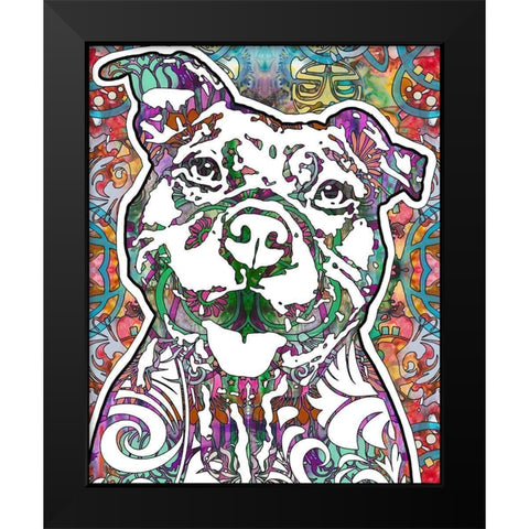Happy Pit Black Modern Wood Framed Art Print by Dean Russo Collection