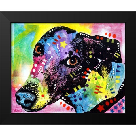 Greyt Black Modern Wood Framed Art Print by Dean Russo Collection