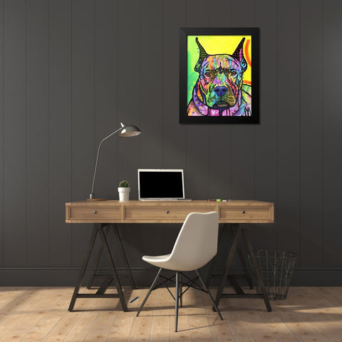 Stare Down Black Modern Wood Framed Art Print by Dean Russo Collection