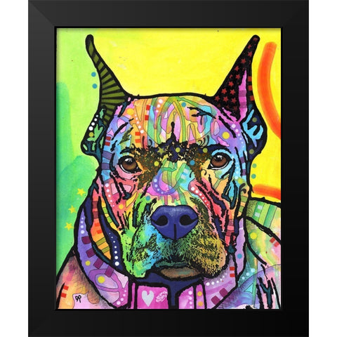 Stare Down Black Modern Wood Framed Art Print by Dean Russo Collection