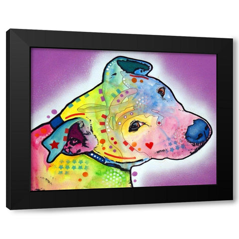 mucca work Black Modern Wood Framed Art Print with Double Matting by Dean Russo Collection