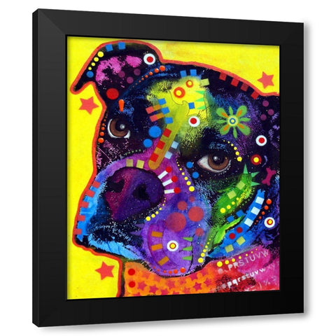 Young Boxer 121609 Black Modern Wood Framed Art Print by Dean Russo Collection