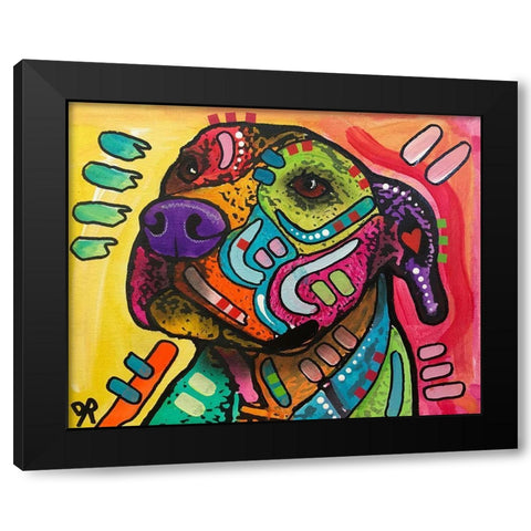 Duncan Black Modern Wood Framed Art Print with Double Matting by Dean Russo Collection
