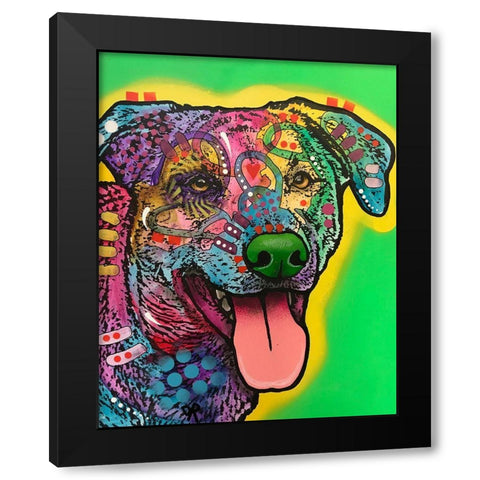 HawkEye Black Modern Wood Framed Art Print by Dean Russo Collection