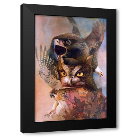 Wings Of Autumn Black Modern Wood Framed Art Print with Double Matting by Lund, Denton