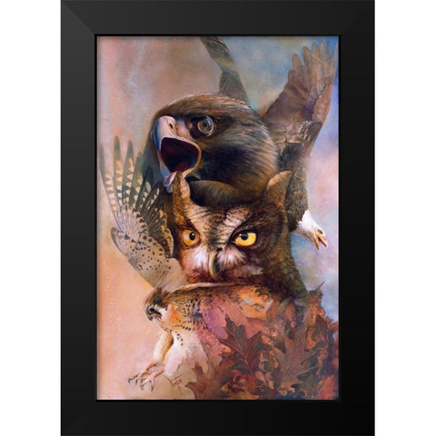 Wings Of Autumn Black Modern Wood Framed Art Print by Lund, Denton