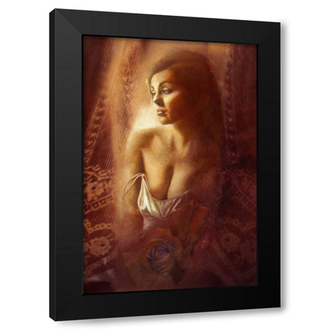 Dakota Rose Black Modern Wood Framed Art Print by Lund, Denton