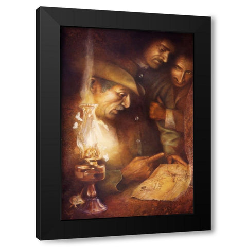 Road To Riches? Black Modern Wood Framed Art Print with Double Matting by Lund, Denton