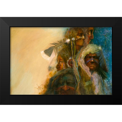 A Gathering Of Nations Black Modern Wood Framed Art Print by Lund, Denton