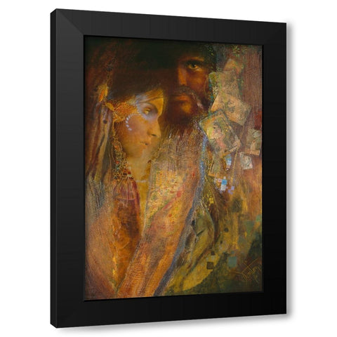 Gypsy Sunset Black Modern Wood Framed Art Print with Double Matting by Lund, Denton