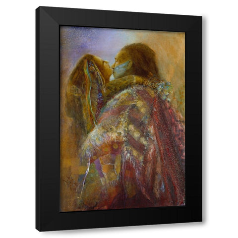 Robe Of Many Colors Black Modern Wood Framed Art Print with Double Matting by Lund, Denton