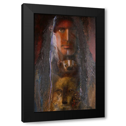 Brotherhood Black Modern Wood Framed Art Print with Double Matting by Lund, Denton