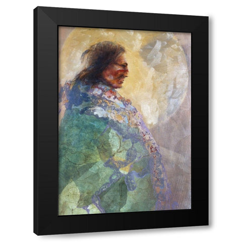 Robe Of Green Black Modern Wood Framed Art Print with Double Matting by Lund, Denton