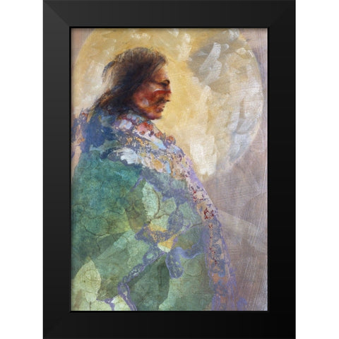 Robe Of Green Black Modern Wood Framed Art Print by Lund, Denton