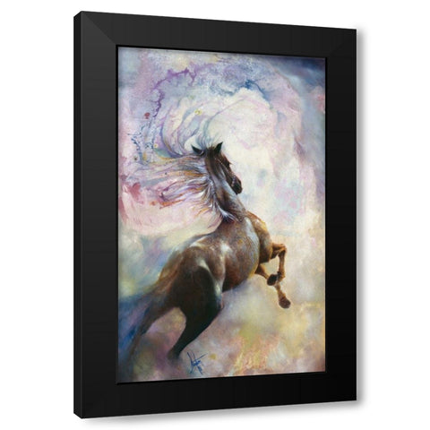 Carousel Dancer Black Modern Wood Framed Art Print with Double Matting by Lund, Denton