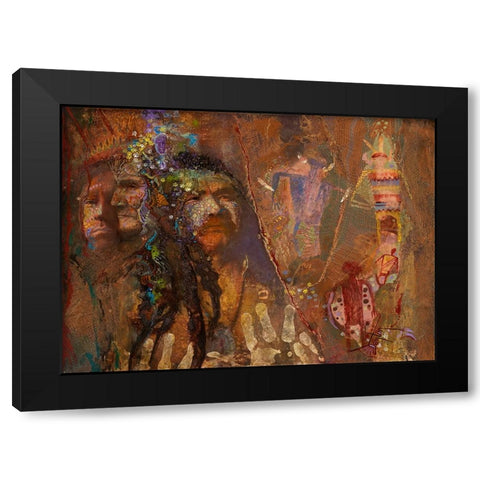 Echoes Of The Old Ones Black Modern Wood Framed Art Print with Double Matting by Lund, Denton