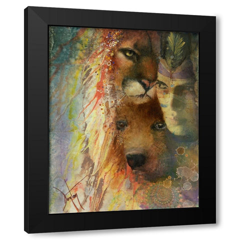 Shared Spirits Black Modern Wood Framed Art Print with Double Matting by Lund, Denton