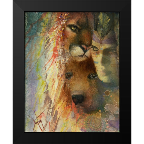 Shared Spirits Black Modern Wood Framed Art Print by Lund, Denton