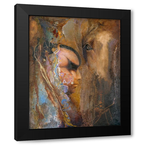 Companions Along The Way Black Modern Wood Framed Art Print with Double Matting by Lund, Denton