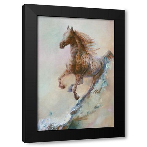 Appaloosa Run Black Modern Wood Framed Art Print with Double Matting by Lund, Denton