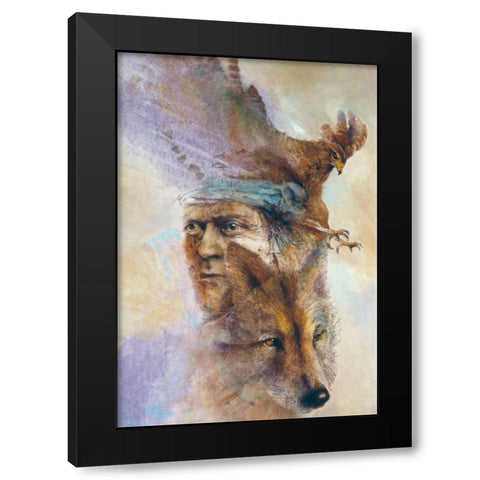 Spirits Of The Wild Black Modern Wood Framed Art Print with Double Matting by Lund, Denton