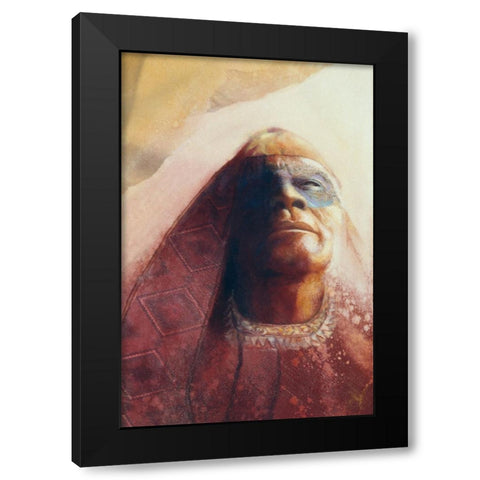Waiting For A Vision Black Modern Wood Framed Art Print with Double Matting by Lund, Denton
