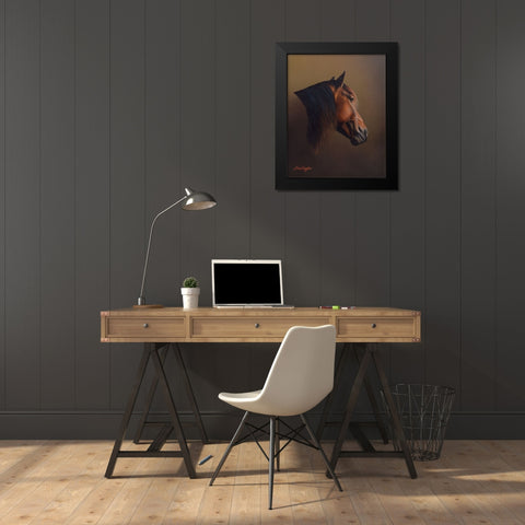 Out to Pasture Black Modern Wood Framed Art Print by Engler, Don