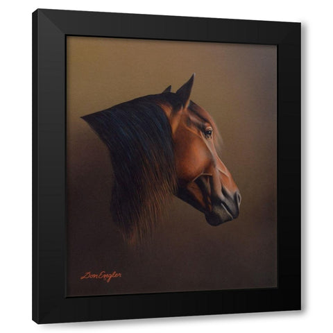 Out to Pasture Black Modern Wood Framed Art Print with Double Matting by Engler, Don