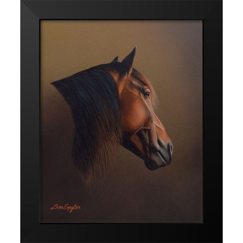 Out to Pasture Black Modern Wood Framed Art Print by Engler, Don