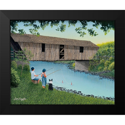 Playin Hooky Black Modern Wood Framed Art Print by Engler, Don