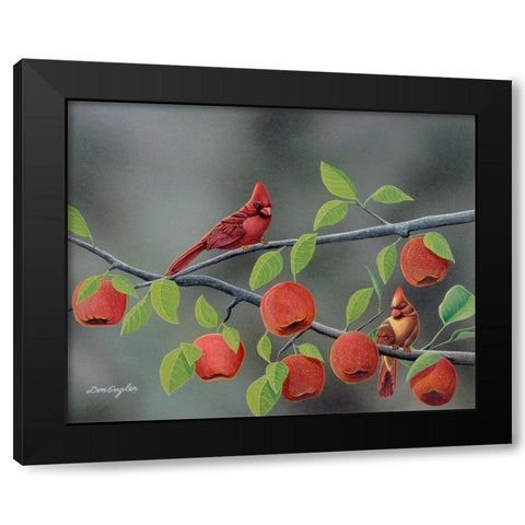Symphony in Red Black Modern Wood Framed Art Print by Engler, Don