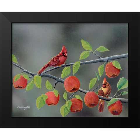 Symphony in Red Black Modern Wood Framed Art Print by Engler, Don