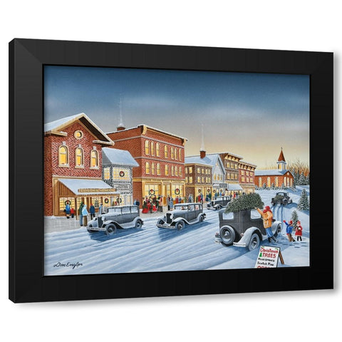 Old Fashion Christmas Black Modern Wood Framed Art Print by Engler, Don