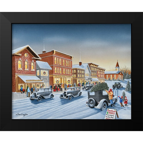Old Fashion Christmas Black Modern Wood Framed Art Print by Engler, Don