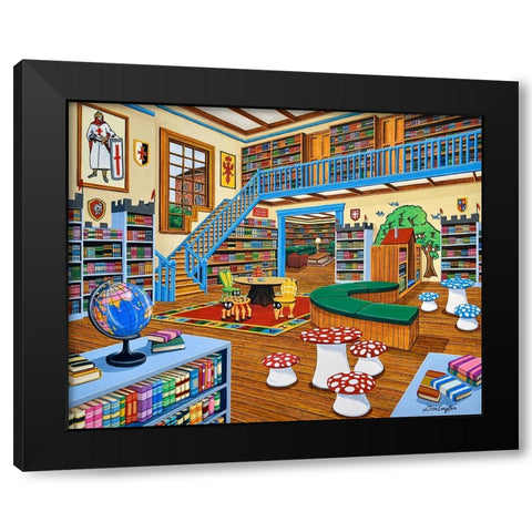 Adventure Awaits Black Modern Wood Framed Art Print by Engler, Don