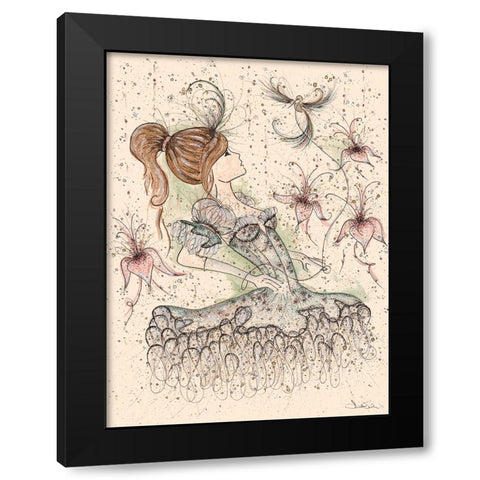 ES013 Black Modern Wood Framed Art Print by Steel, Emma