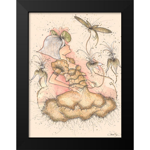 ES017 Black Modern Wood Framed Art Print by Steel, Emma