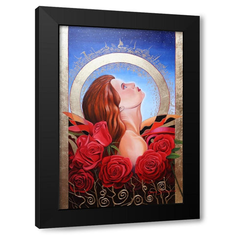 At Peace Black Modern Wood Framed Art Print with Double Matting by Stevenson, Graeme