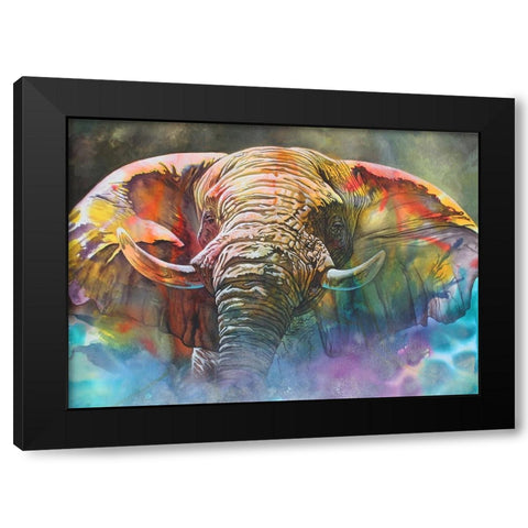 Back Off Large Black Modern Wood Framed Art Print with Double Matting by Stevenson, Graeme