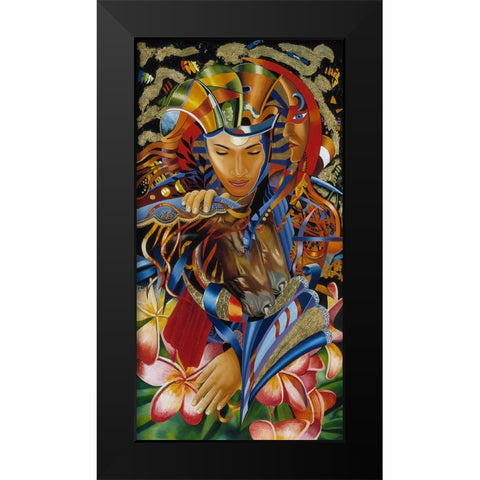 Isis Rising Black Modern Wood Framed Art Print by Stevenson, Graeme
