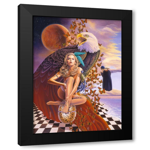 My Time Black Modern Wood Framed Art Print with Double Matting by Stevenson, Graeme