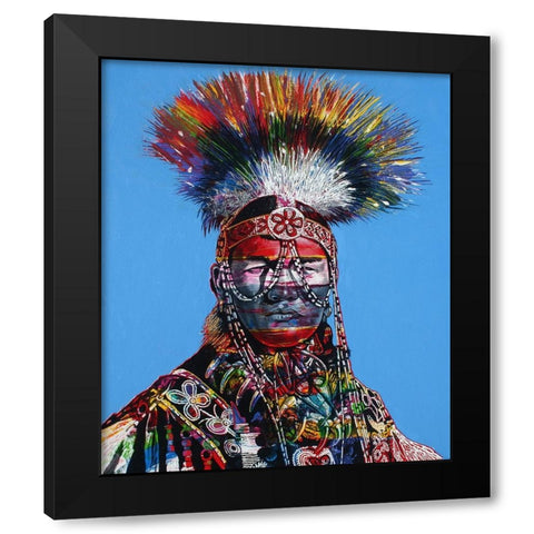 Noble Mind Black Modern Wood Framed Art Print by Stevenson, Graeme