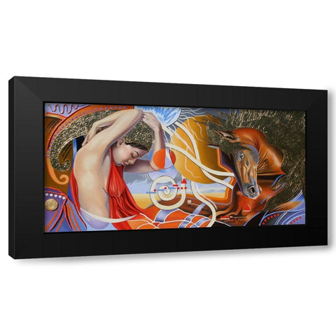 One With The Spirit Black Modern Wood Framed Art Print with Double Matting by Stevenson, Graeme